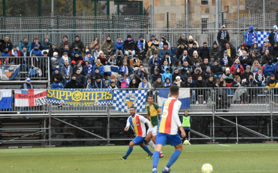 Imatge de l'afició a Prada de Moles en l'últim Andorra-Sabadell | Críspulo Díaz